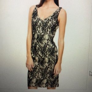 Evan Picone black/cream cocktail dress